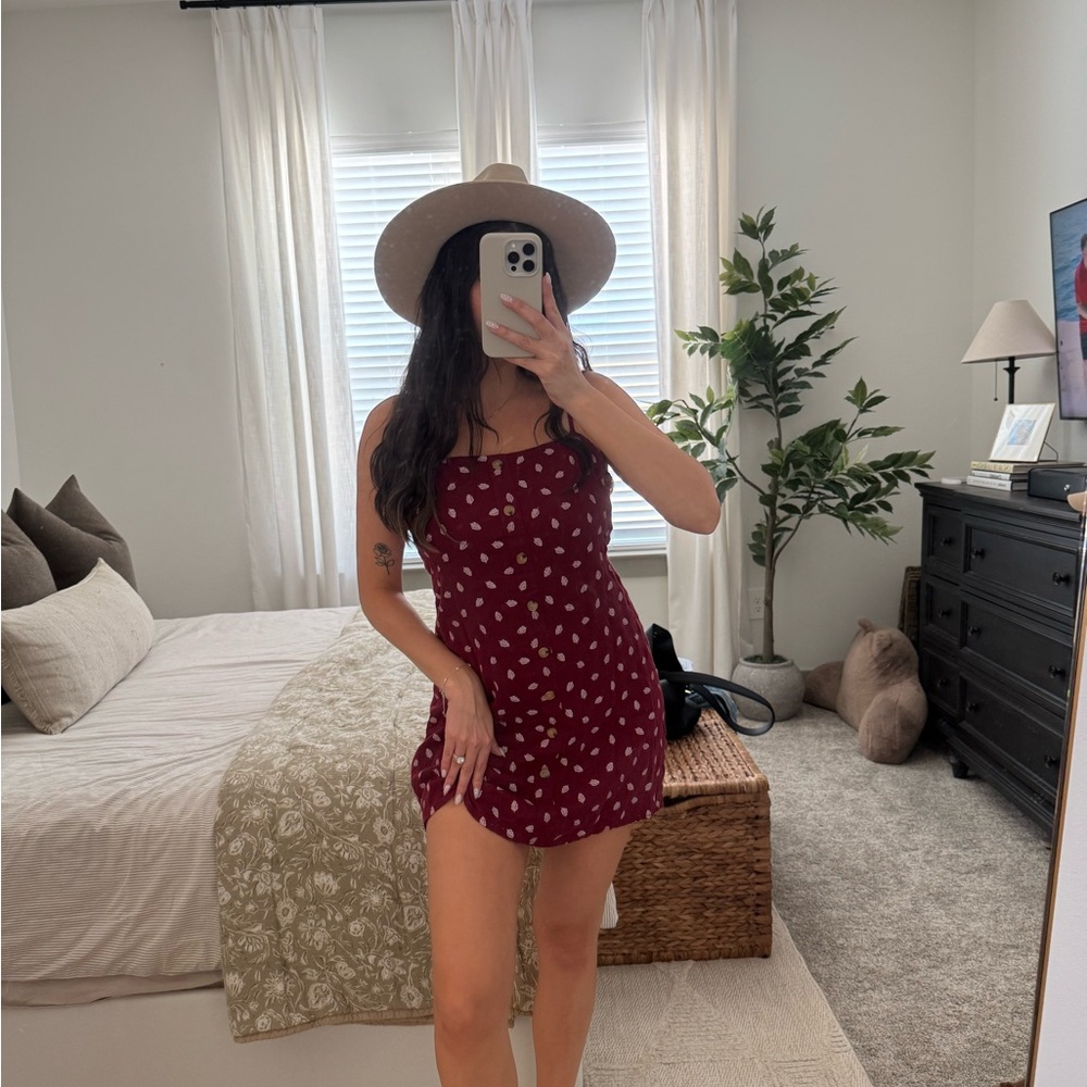 Maroon mini dress